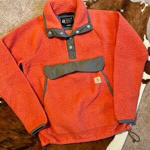 Carhartt Fleece Pullover with Charcoal Accents